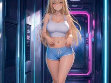 Blonde Cyberpunk Baddie gif