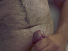 Jerk All Day cums on his hairy chest gif