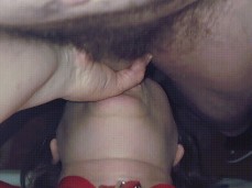 POV Latex Fetish MILF Hotwife Throat Fucked gif