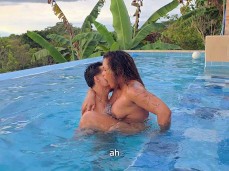 cheating wife in pool gif