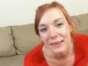 Preview 1 of Sexy Redhead Spinner With Blue Eyes Goes Hardcore