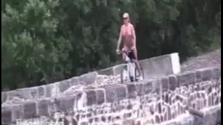 Cycling While Naked And Flashing
