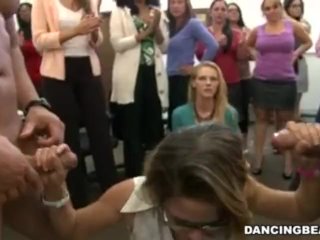 Sexy Birthday Girl Sucks Two Cocks & Gets DoubleMessy Facial