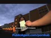 Preview 3 of PublicAgent Sexy brunette fucked outdoors