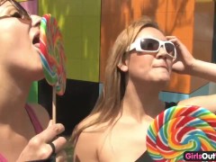 Lusty lesbian amateurs on roller skates - Screenshot 1 of 16 - Amateur