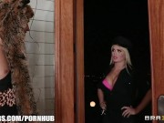 Preview 1 of Big tit blond cop gets gangbanged breaking up a Halloween party