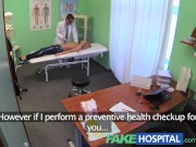 Preview 4 of Fake Hospital Doctor offers blonde a discount on new tits