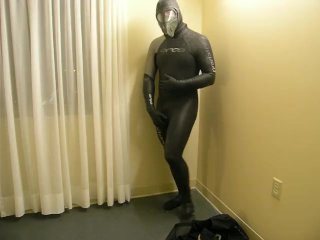 Completing the Transformation as I Change into Orca Predator Wetsuit