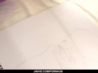 Arisa Nakano Admires The Sight Of Her Own_Pussy