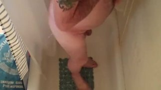 shower jerk cum