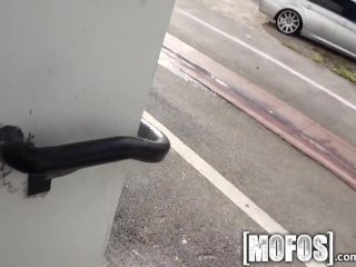 Mofos - Kiara flashes and sucks in_public