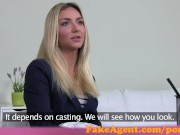 Preview 3 of FakeAgent Stunning blonde fashion student fucks in Casting