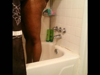 Black Bottom Chub Shower Masterbation