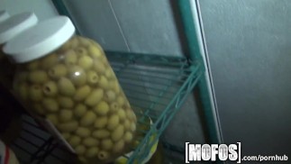 Mofos - Sexy Barmaid gets pounded in the back room