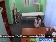 Preview 1 of FakeHospital Sexy brunette learns that only hard cock can cure her