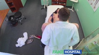 Hot Brunette Discovers That The Only Thing That Can Heal Her Is Hard Cock