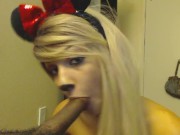 Preview 2 of Chrissy Mouse Sucking Yummy Cock! Happy Halloween :D