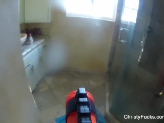 Christy Mack Water Gun Shower