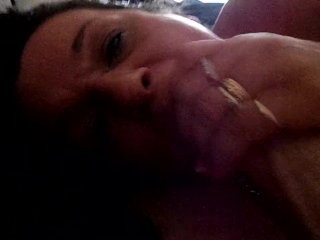 British Gilf Loves Sucking_and Gagging on_a Big_Cock