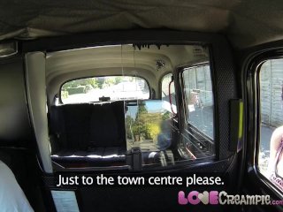 Love Creampie Dirty British slag sucking local taxi man to pay fare screenshot number 0
