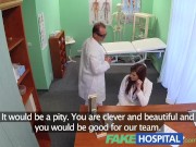 Preview 4 of FakeHospital Sexy graduate gets licked and fucked on doctors desk for a job