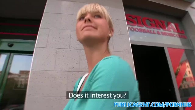 PublicAgent Blonde fucks guy for cash in car
