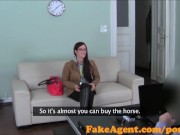 Preview 4 of FakeAgent  riding chick takes a spunk load of cum over her pussy