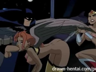 JUSTICE LEAGUE HENTAI - TWO CHICKS FOR BATMAN... - Hentai Porn Video