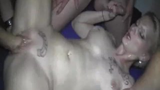 A Gang Of Brutes Fucked The Insatiable Blond Milf's Fist