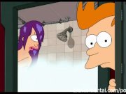Preview 1 of Futurama Hentai - Shower threesome