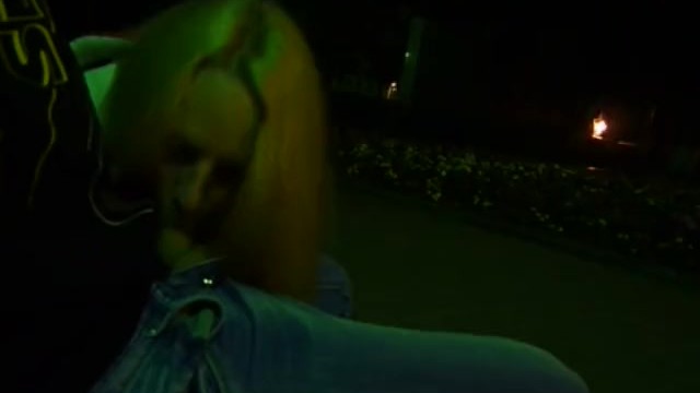 Blowjob in the Park in the Evening her Boyfriend