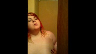 Stroking Tits Following A Shower