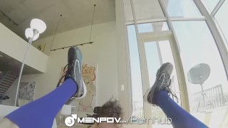 HD MenPOV - Baseball player takes hard bat in the ass