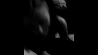 she's so full of it, but ALWAYS ROOM FOR MORE!!HOT B&W POV swallowing cock