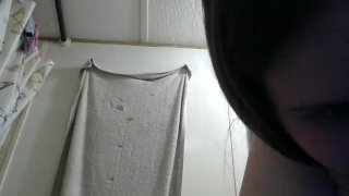 Pregnant Woman Takes A Long Pee Naked In The Bathroom With Huge Tits Hanging