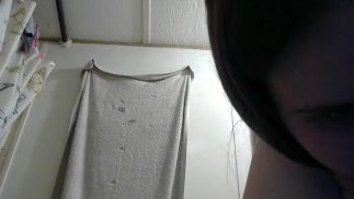 hot pregnant mom take a long pee naked in bathroom with huge tits hanging