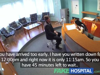 FakeHospital Businessman gets seduced by sexy nurse in stockings