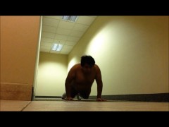 Chubby Boy Stripping In School Restroom