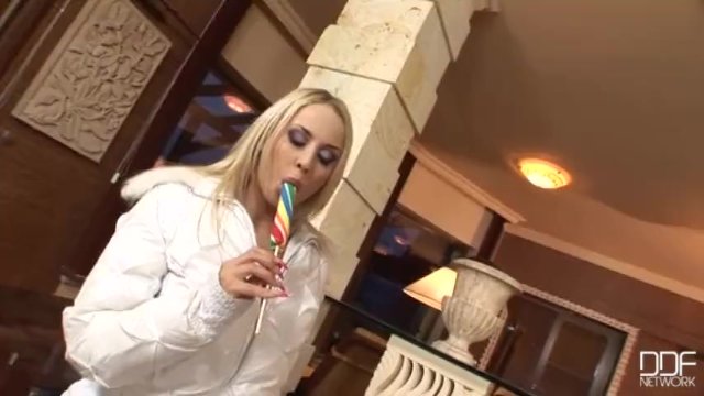 Blonde Russian Party Girl Takes Monster Cock in her Ass