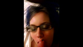 Nerdy Girl Blowjob Clip With Tattoos