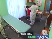 Preview 1 of FakeHospital Sexy redhead will do anything for a sick note to get off work