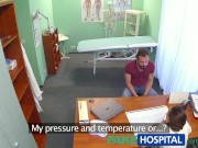 Preview 4 of FakeHospital Brunette wearing tight fit nurse outfit fucks her patient