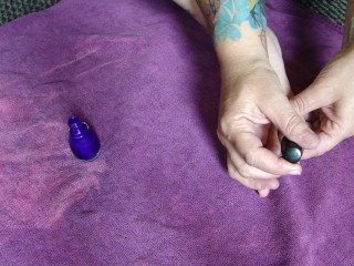 Painting my Toes....Purple