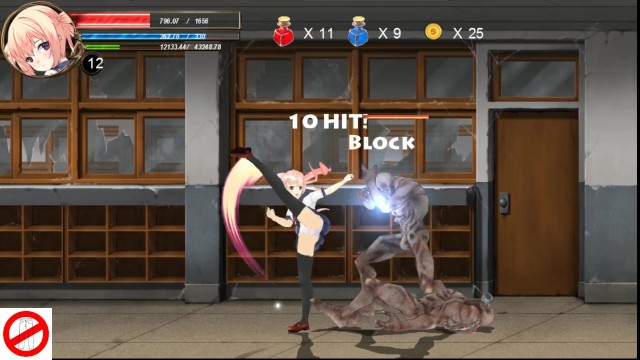 激カワ女子高生が怪物と戦ってまんこをガン突きされる2dアクションゲーム