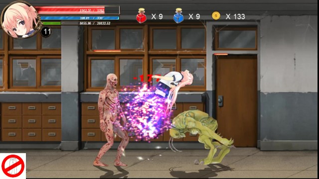 激カワ女子高生が怪物と戦ってまんこをガン突きされる2dアクションゲーム