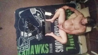 With A Ceiling Cam A Seahawks Fan Masturbates On My Bed