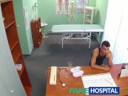 Preview 2 of FakeHospital Hot nurse massages patient before sucking and fucking him
