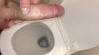 Dirty Boy is Playing with penis in public toilet