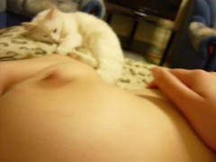 Blowjob, fuck pussy, cum on her ass in panties