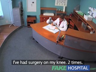 FakeHospital Patient overhears doctor fucking nurse then fucks him too